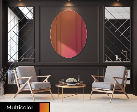 Oval hanging mirror decor L179 #7