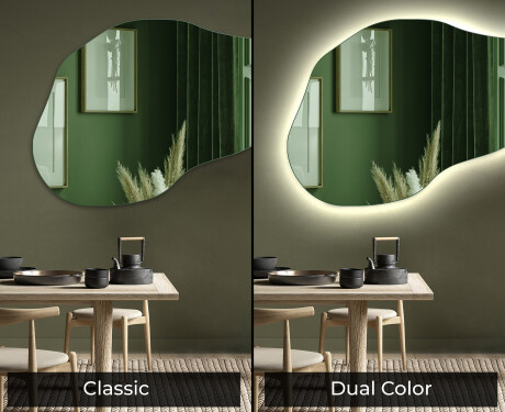 Irregular ornate mirror on wall L180 #9