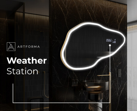 Irregular Mirror LED Lighted decorative design P222 #7