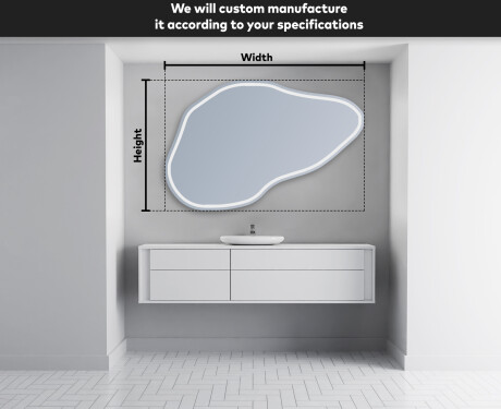 Irregular Mirror LED Lighted decorative design P223 #3