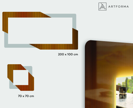 Vertical Designer Backlit LED Mirror - Retro #3