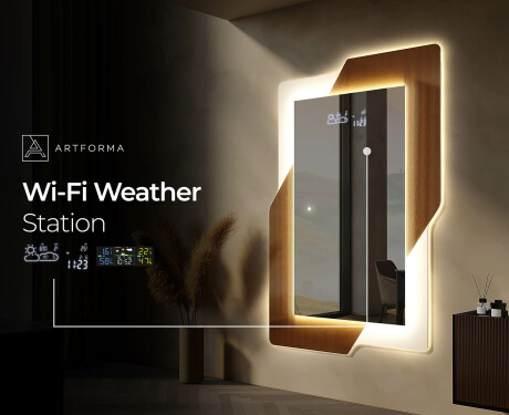 Vertical Designer Backlit LED Mirror - Retro #5