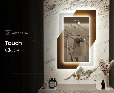 Vertical Designer Backlit LED Mirror - Retro #6