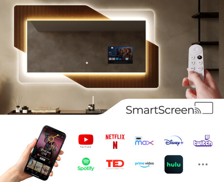 Designer Backlit LED Bathroom Mirror - Retro #4