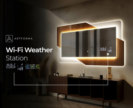 Designer Backlit LED Bathroom Mirror - Retro #5