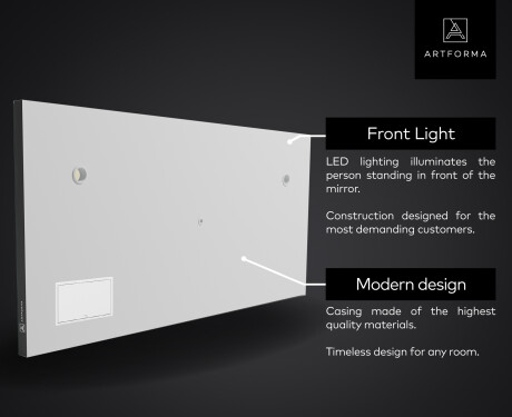 LED Lighted Mirror with SMART Apple Screen L47 #4