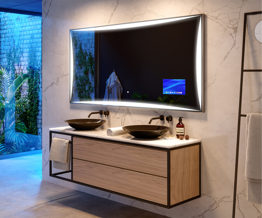 Bathroom Led Lighted Mirror Smart L77 Apple