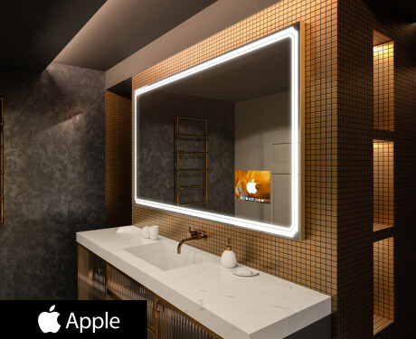 LED Lighted Mirror with SMART Apple Screen L136