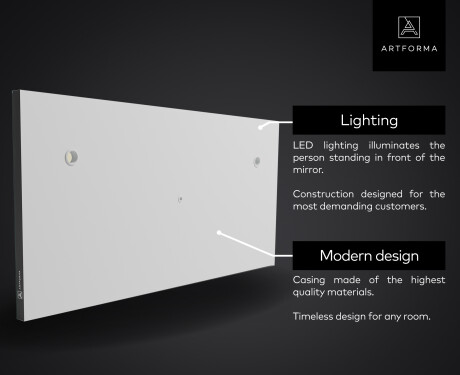 Bathroom LED Lighted Mirror SMART L136 Samsung #6