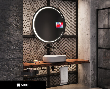 SMART Round Bathroom Mirror LED L156 Apple #1
