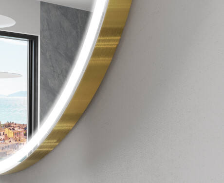 SMART Semi-Circular Bathroom Mirror LED W222 Google #5