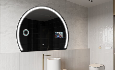 Semi-Circular Magic Mirror LED Lighted W223 Google