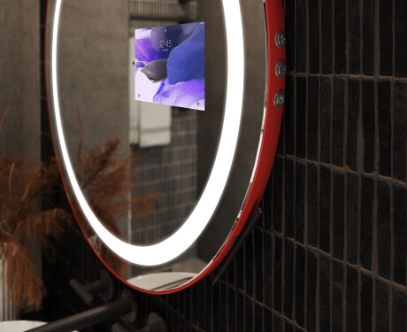 Round Magic Mirror LED Lighted L33 Samsung #11