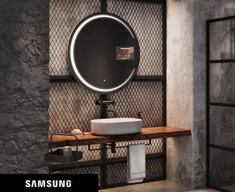 SMART Round Bathroom Mirror LED L156 Samsung #1