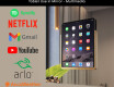 Rounded Modern LED Mirror with iPad Displine L146 Frame #3