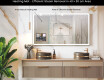 Rounded Modern LED Mirror with iPad Displine L146 Frame #7