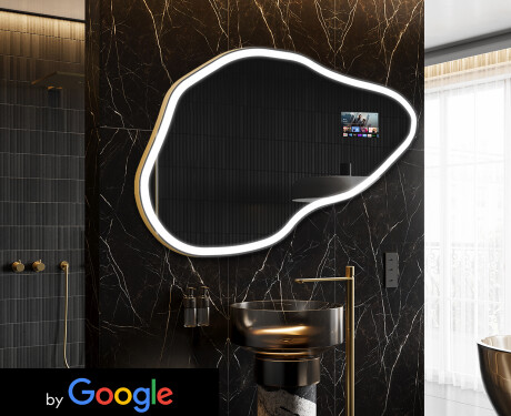 SMART Irregular Bathroom Mirror LED P222 Google