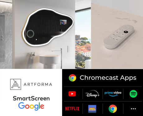 SMART Irregular Bathroom Mirror LED P222 Google #2