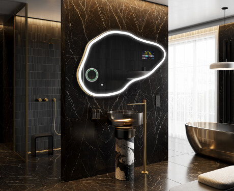 SMART Irregular Bathroom Mirror LED P222 Google #8