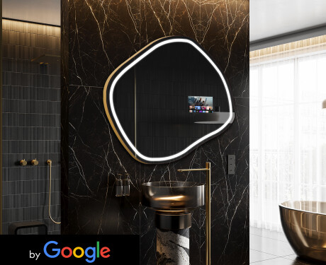SMART Irregular Bathroom Mirror LED R223 Google