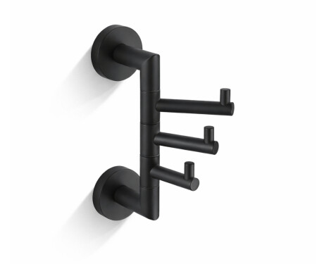 CLASSIC - Towel Hook / Triple Swivel / Matte Black