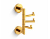 CLASSIC - Towel Hook / Triple Swivel / Shiny Gold