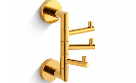 CLASSIC - Towel Hook / Triple Swivel / Shiny Gold