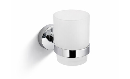 CLASSIC—Cup Holder / Chrome, Frosted Glass
