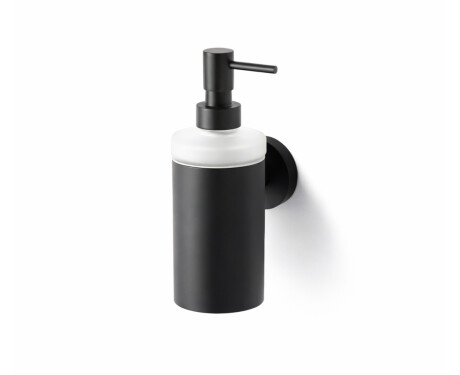 CLASSIC - Liquid Soap Dispenser / Metal Housing, Frosted Glass / Matte Black