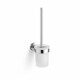 CLASSIC—Wall-mounted toilet brush / frosted glass holder / chrome #1