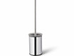 CLASSIC—Low, freestanding toilet brush / metal holder, glass brush head / chrome