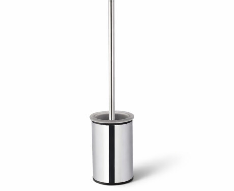CLASSIC—Low, freestanding toilet brush / metal holder, glass brush head / chrome
