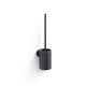CLASSIC—Low-profile wall-mounted toilet brush / metal container, plastic brush head / matte black #1