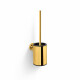 CLASSIC—Low-profile wall-mounted toilet brush / metal holder, plastic brush head / glossy gold #1