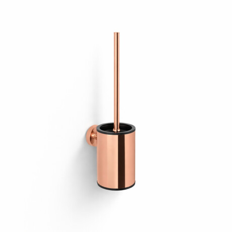 CLASSIC—Low-profile wall-mounted toilet brush / metal holder, plastic brush head / rose gold gloss #1