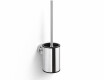 CLASSIC—Low-profile wall-mounted toilet brush / metal container, plastic brush head / chrome