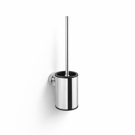 CLASSIC—Low-profile wall-mounted toilet brush / metal container, plastic brush head / chrome #1