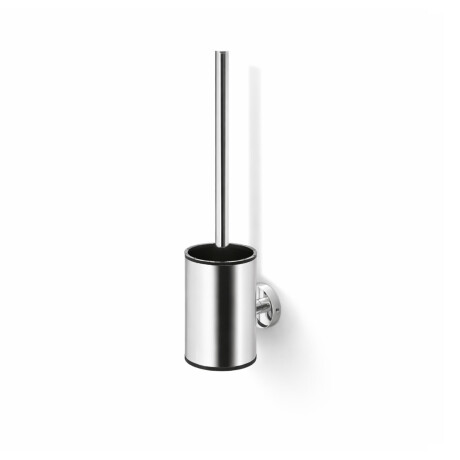 CLASSIC—Low-profile wall-mounted toilet brush / metal holder, silicone brush head / chrome #1