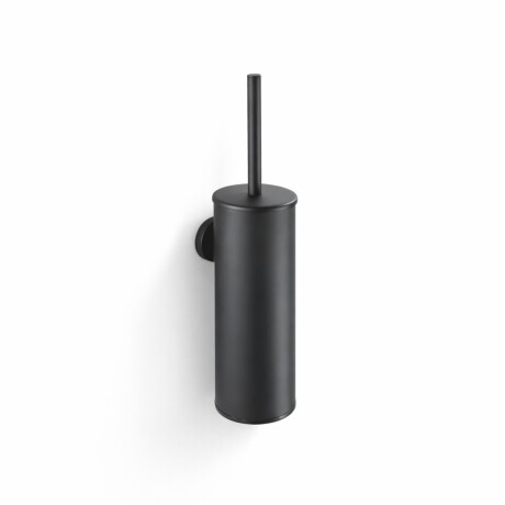 CLASSIC—Tall Wall-Mounted Toilet Brush / Metal Container, Plastic Refill / Matte Black #1