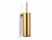 CLASSIC—Tall Wall-Mounted Toilet Brush / Metal Holder, Plastic Brush Head / Gold Gloss