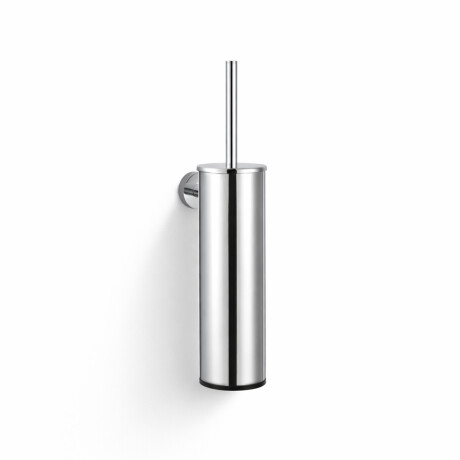 CLASSIC—Tall Wall-Mounted Toilet Brush / Metal Container, Plastic Brush Head / Chrome #1