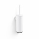 CLASSIC—Tall Wall-Mounted Toilet Brush / Metal Holder, Plastic Brush Head / Matte White #1
