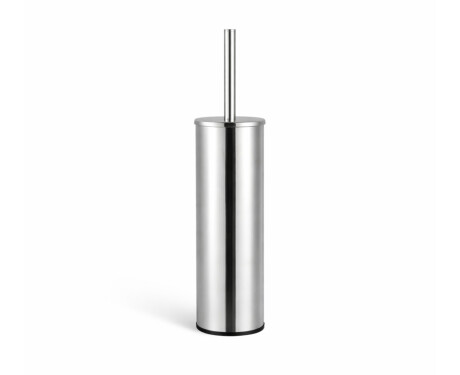 CLASSIC—Tall Freestanding Toilet Brush / Metal Container, Plastic Brush Head / Chrome