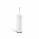 CLASSIC—Tall freestanding toilet brush / metal container, plastic brush head / matte white #1