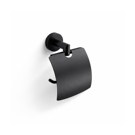 CLASSIC - Toilet Paper Holder / with Cover / Matte Black #1
