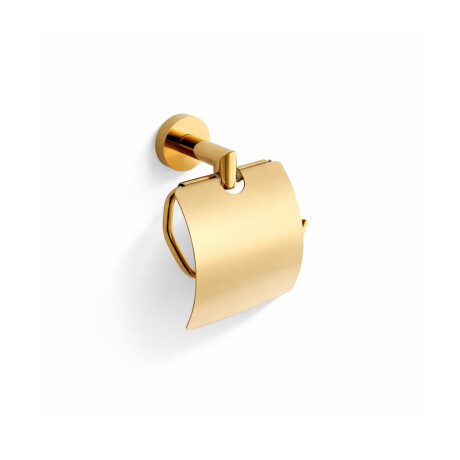 CLASSIC - Toilet Paper Holder / with Cover / Glossy Gold #1