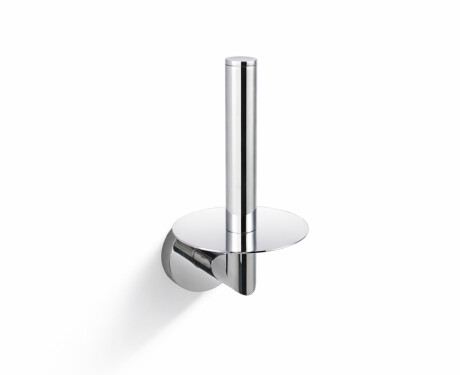 CLASSIC—Toilet Paper Holder with Rosette for a Spare Roll / Chrome