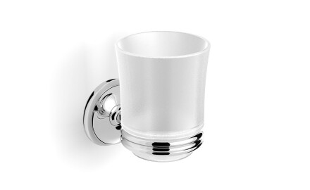 MONACO—Cup Holder / Chrome, Frosted Glass
