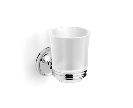 MONACO—Cup Holder / Chrome, Frosted Glass