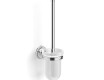 MONACO—Wall-mounted toilet brush / chrome, frosted glass
